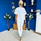 Tiana Embroidered Top Blue