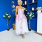Jennifer Strappy Occasion Dress Floral White