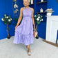 Reagan Crochet Detail Detail Occasion Dress Lilac