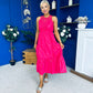 Reagan Crochet Detail Detail Occasion Dress Fuchsia