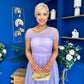Jean Detailed Tulle Occasion Dress Lilac