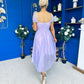 Jean Detailed Tulle Occasion Dress Lilac