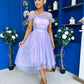 Jean Detailed Tulle Occasion Dress Lilac