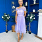 Jean Detailed Tulle Occasion Dress Lilac
