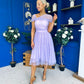 Jean Detailed Tulle Occasion Dress Lilac