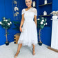 Jean Detailed Tulle Occasion Dress White