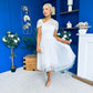 Jean Detailed Tulle Occasion Dress White