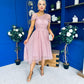 Jean Detailed Tulle Occasion Dress Blush