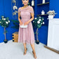 Jean Detailed Tulle Occasion Dress Blush