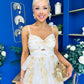 Rochelle Layered Occasion Dress Floral Yellow