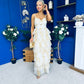Rochelle Layered Occasion Dress Floral Yellow