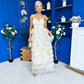 Rochelle Layered Occasion Dress Floral Yellow
