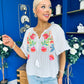 Ruairi Embroidered Detail Top Cream