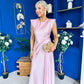 Penny Twist Detailed Midi Satin Dress Blush