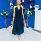 Felicity Halterneck Midi Dress Black