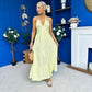 Felicity Halterneck Midi Dress Yellow