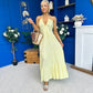 Felicity Halterneck Midi Dress Yellow