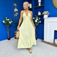 Felicity Halterneck Midi Dress Yellow