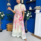 Becca Puff Sleeve Embellished Shirt Dress Floral Yellow
