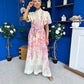 Becca Puff Sleeve Embellished Shirt Dress Floral Yellow