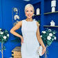 Blanche Bead Detailed Mini Dress White