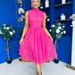 Sharon Lace & Tulle Occasion Dress Fuchsia