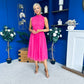 Sharon Lace & Tulle Occasion Dress Fuchsia