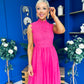 Sharon Lace & Tulle Occasion Dress Fuchsia