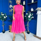 Sharon Lace & Tulle Occasion Dress Fuchsia