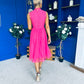 Sharon Lace & Tulle Occasion Dress Fuchsia