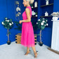 Sharon Lace & Tulle Occasion Dress Fuchsia