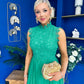 Sharon Lace & Tulle Occasion Dress Emerald