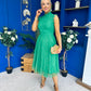Sharon Lace & Tulle Occasion Dress Emerald