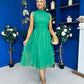 Sharon Lace & Tulle Occasion Dress Emerald