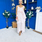 Frida Drape Detail Occasion Dress Pink