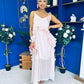 Frida Drape Detail Occasion Dress Pink