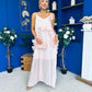 Frida Drape Detail Occasion Dress Pink