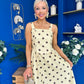 Casia Detailed Midi Dress Polka Yellow