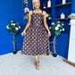Casia Detailed Midi Dress Polka Coco