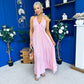 Felicity Halterneck Midi Dress Pink