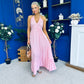 Felicity Halterneck Midi Dress Pink