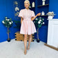 Kamilla Puff Sleeve Shirt Dress Red Polka Pink