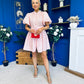Kamilla Puff Sleeve Shirt Dress Red Polka Pink