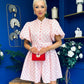 Kamilla Puff Sleeve Shirt Dress Red Polka Pink