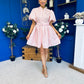 Kamilla Puff Sleeve Shirt Dress Red Polka Pink