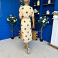 Daire Pleated Midi Dress Coco Polka Yellow