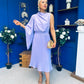 Arabella Pleated Occasion Midi Dress Lilac