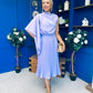 Arabella Pleated Occasion Midi Dress Lilac