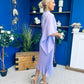 Arabella Pleated Occasion Midi Dress Lilac