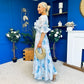 Holly 3D Floral Detailed Occasion Dress Floral Blue